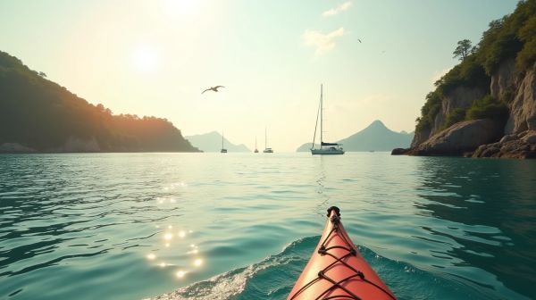 Kayak dans la nature préservée des îles de chausey