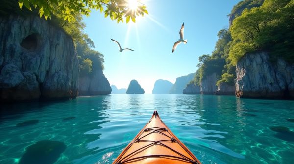 Kayak dans la nature préservée des îles de chausey
